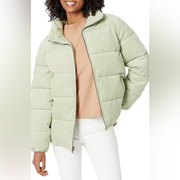 Levi's Jackets & Blazers - 🌾‎ Levi's Zoe Corduroy Puffer Jacket in Light Green